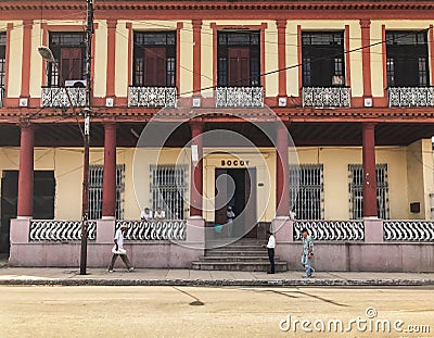 Front of BOCOY Rum Factory Editorial Stock Photo