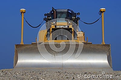 Front of Caterpillar CAT D6T LGP bulldozer Editorial Stock Photo