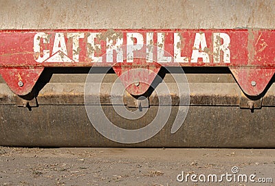 Front of Caterpiller Roller Editorial Stock Photo