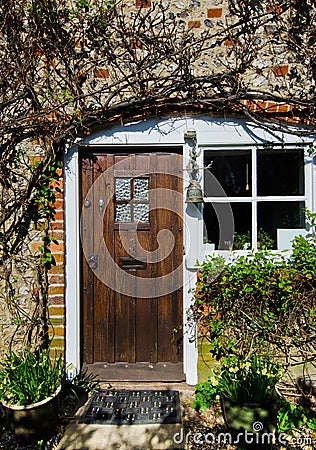 Front Cottage door Stock Photo