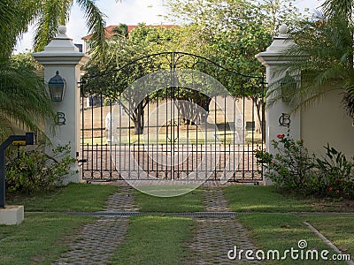 Front Decorative Gateway Entrance Stock Photo