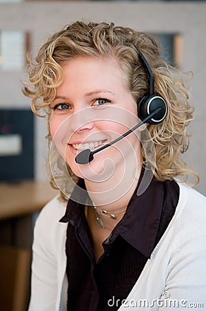 Front desk worker Stock Photo