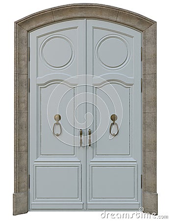 Classic entrance doors Stock Photo