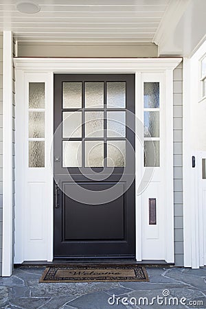 Front door of an upscale home Stock Photo