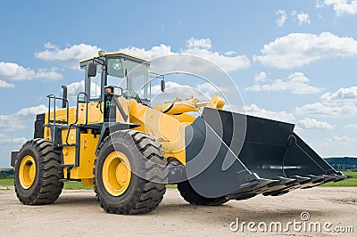 Front end loader machine Stock Photo