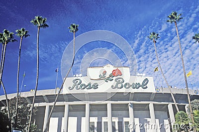 Front entrance to the Rose Bowl in Pasadena, Pasadena, California Editorial Stock Photo