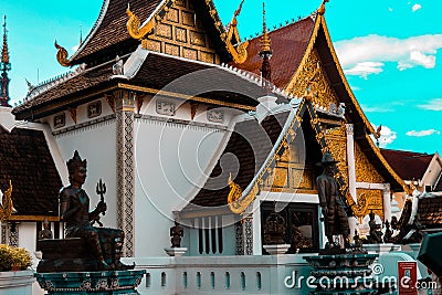 Glorious temple housing the Golden Buddha Editorial Stock Photo