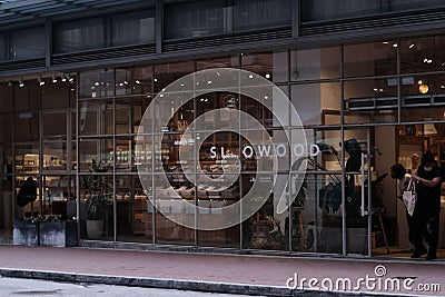 Front facade of a beautiful storefront in Kennedy Town Editorial Stock Photo