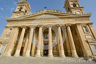 The Mosta Rotunda Church in Mosta, Malta Stock Photo