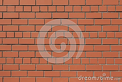 Front full-size view of a flat brick wall Stock Photo