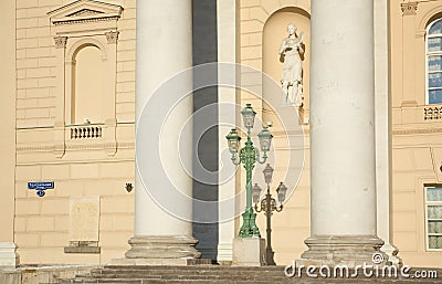 The front left side of Bolshoy Theatre Stock Photo