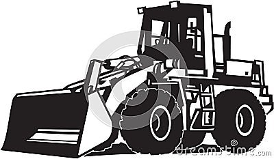 Front Loader Heavy Equipment Vector Illustration Stock Photo