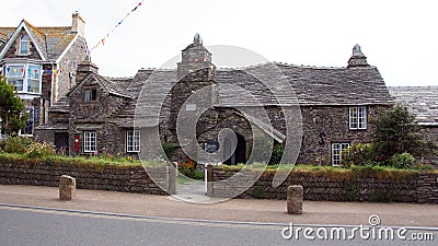 Front of Old Post Office in Tintagel Stock Photo