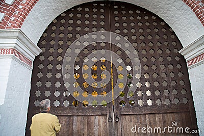 The front Palace gate is located in the Museum-reserve Kolomenskoye. Moscow sights Editorial Stock Photo