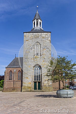 Front of the Pancratius basilica on the market square of Tubbergen Stock Photo
