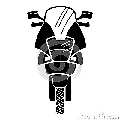 Front of scooter icon, simple style Vector Illustration