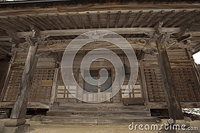 Front of Shinto temple, Japan Stock Photo