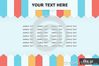 Front shop colorful presentation background Vector Illustration