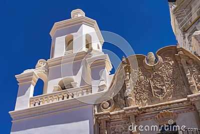 Front Mission San Xavier del Bac Catholic Church Tuscon Arizona Stock Photo