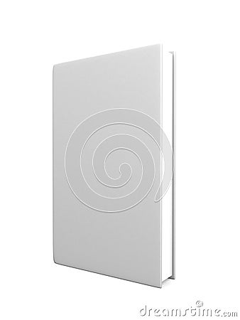 Front view of Blank book cover white Stock Photo