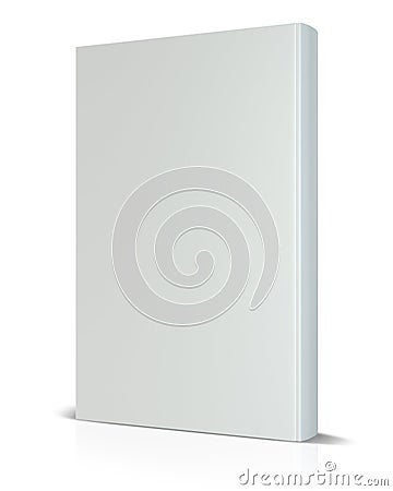 Front view of blank book cover white. 3d rendering. Stock Photo