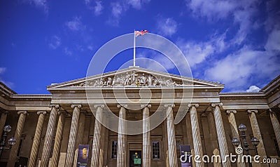 Front view of British museum Editorial Stock Photo