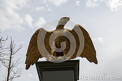 Front View Eagle Statue At The Artis Zoo At Amsterdam The Netherlands 17-3-2023 Editorial Stock Photo