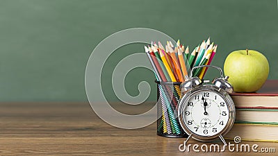 Front view educational objects arrangement with copy space. High quality and resolution beautiful photo concept Stock Photo