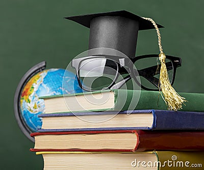 Front view educational objects assortment close up. High quality and resolution beautiful photo concept Stock Photo