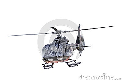 Front view helicopter isolated Stock Photo