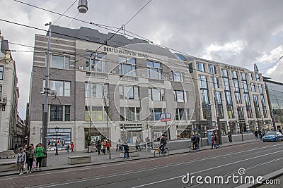 Front View Hudson`s Bay At The Rokin Amsterdam The Netherlands 2019 Editorial Stock Photo