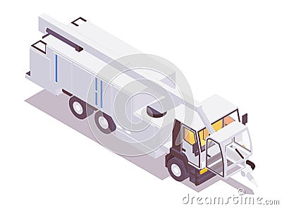 Front view of an isometric aircraft deicer Stock Photo