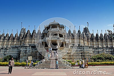 Front view of Jain Temple, Ranakpur Editorial Stock Photo