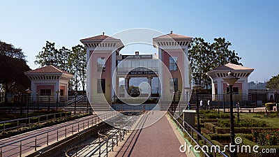 Front view of musical dancing fountain building in almatti garden Editorial Stock Photo