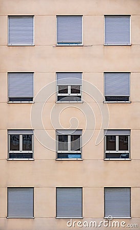 Quarantine homes in different moods, front view Stock Photo