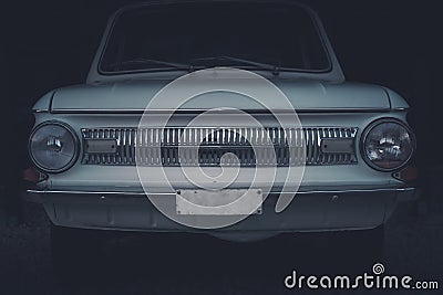 Front view of Retro Soviet car. Studio shot Stock Photo