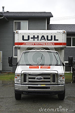 Front View Of A U-Haul Truck Editorial Stock Photo