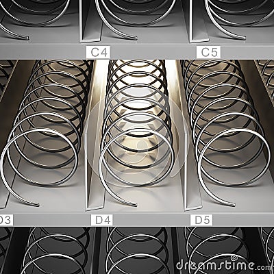 Front view of vending machine Stock Photo