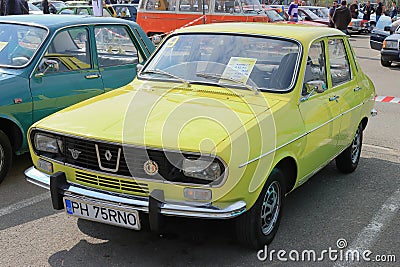 Vintage Dacia 1300 exhibition Retro & Electro Parade Editorial Stock Photo