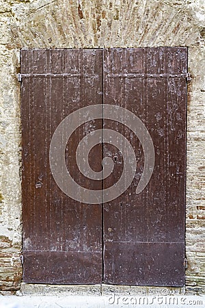 Vintage door in Italy Stock Photo