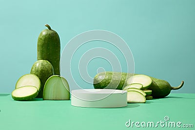 Winter melon (Benincasa hispida) is a vegetable with low carb Stock Photo