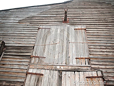 Front of wooden old house rural shipbuilding yard special rustic Stock Photo