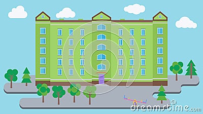 Front Yard Vector Illustration