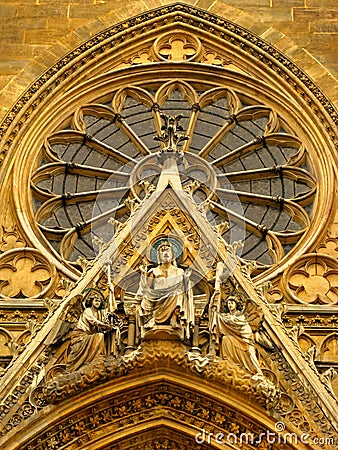 Frontage of the parisian Sainte Clotilde basilica Stock Photo