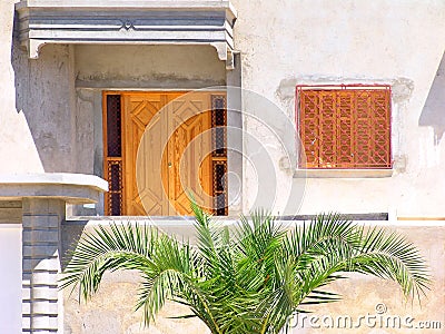 Frontage of tunisian house. Stock Photo