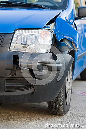 Frontal damage Stock Photo