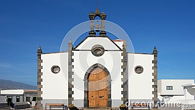 Frontal view of the Ermita de Nuestra Senora de Las Mercedes, Poris de Abona, Tenerife, Canary Islands, Spain Stock Photo