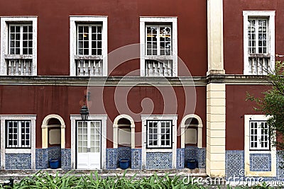 Fronteira Palace, one of the most beautiful residences in Lisbon, Portugal with decorative azulejos wall Stock Photo