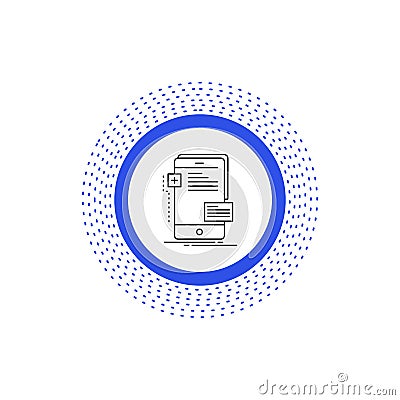 frontend, interface, mobile, phone, developer Line Icon. Vector isolated illustration Vector Illustration