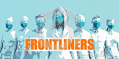 Frontliners Medical Staff Facing Coronavirus Outbreak Stock Photo